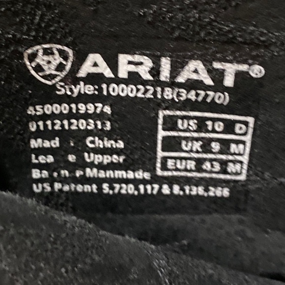 Ariat Men´s Black Deertan Heritage R Toe Western Boot
